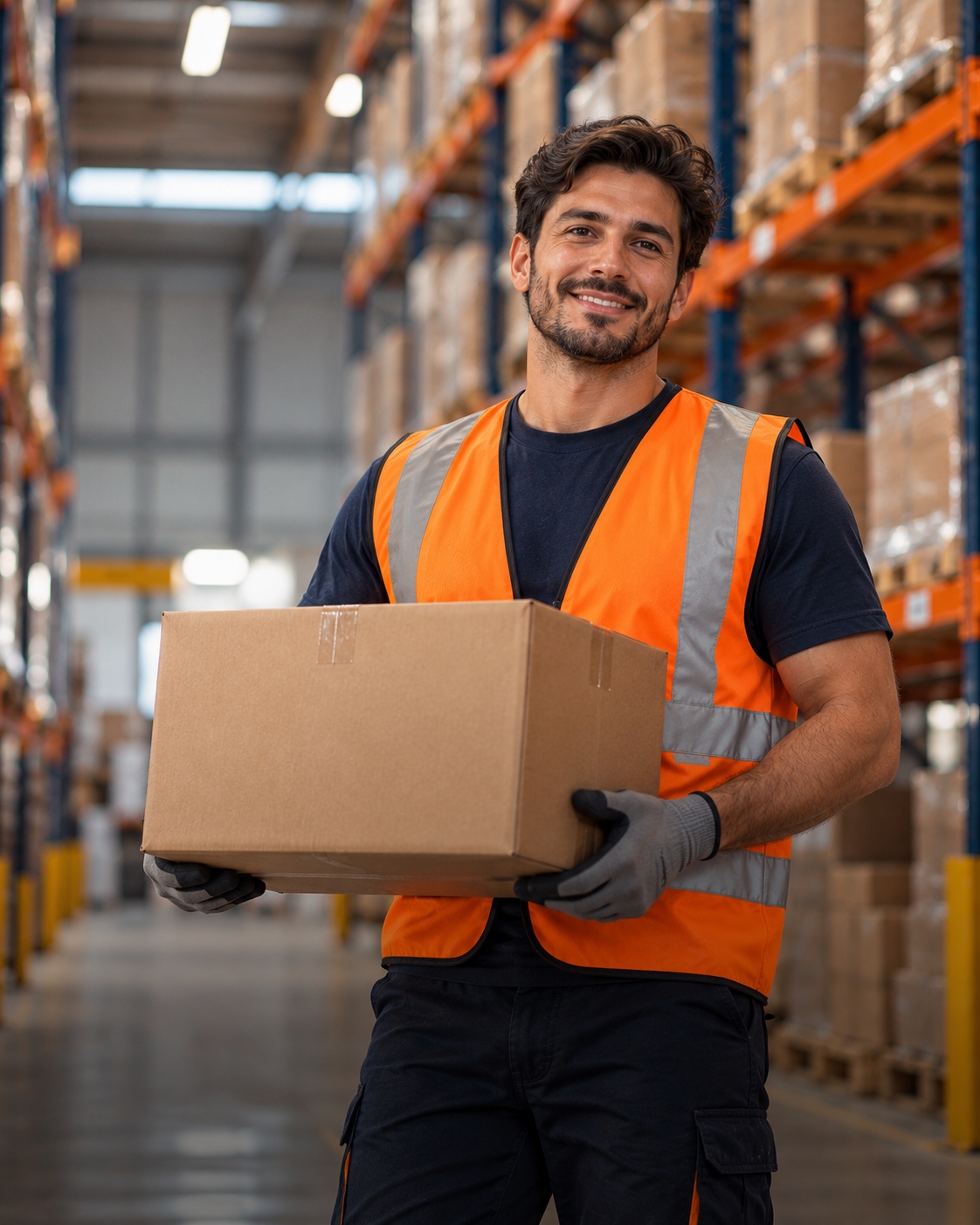 Logistiek medewerker in een magazijn