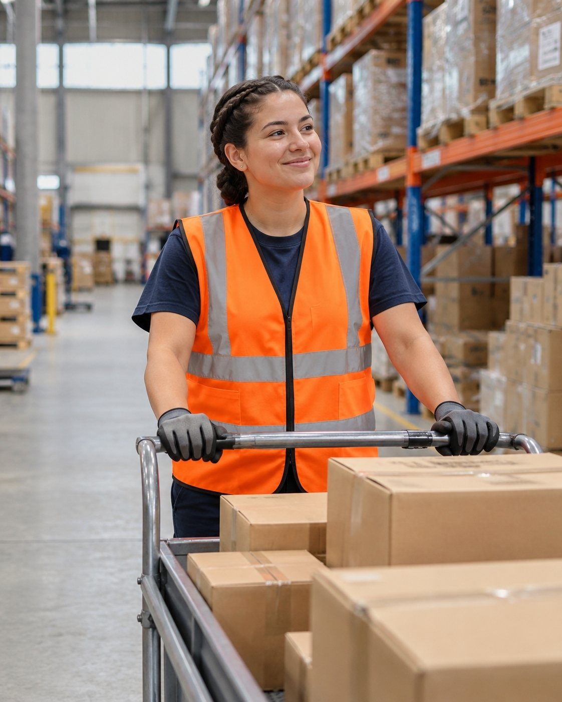 Logistiek medewerker in een magazijn